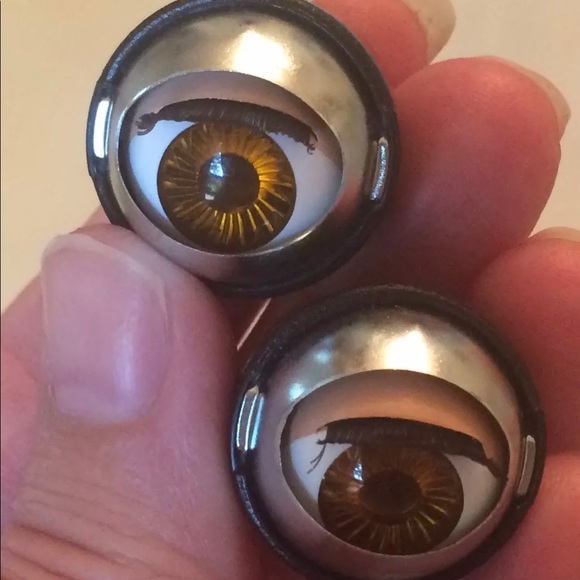 Wide Neck Doll Eye Swap Kit Brown Sleep Eyes - Picture 5 of 5